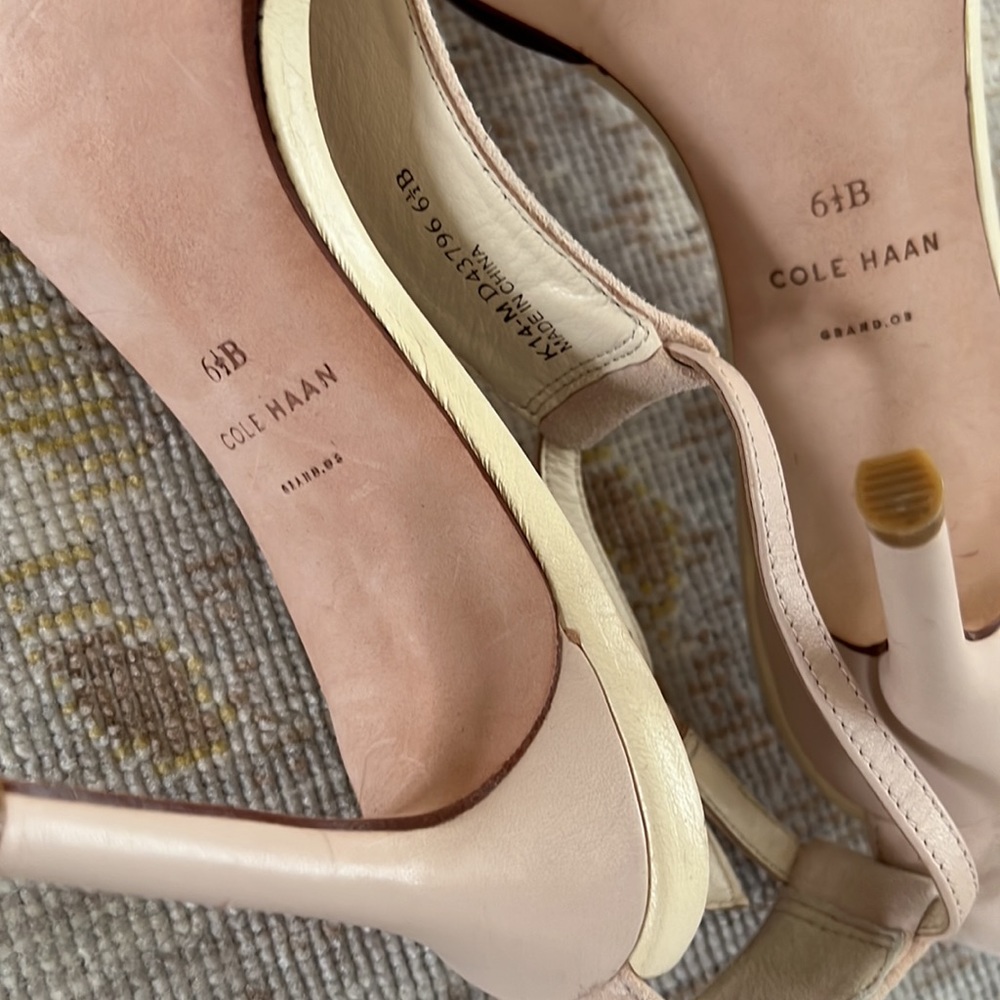Cole Haan Heeled Suede Leather Sandals Size 6.5 - Picture 10 of 15